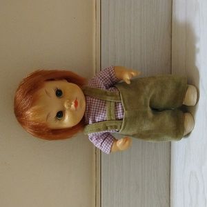 Vintage 1960's Herman Pecker Doll Carrot Top Made In JAPAN